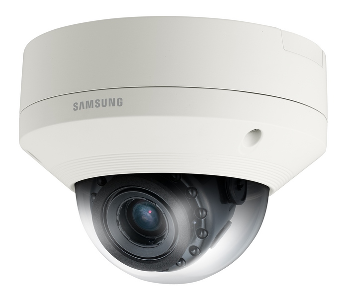 Samsung 3.2MP ICR Vandal Dome IP Camera Dual voltage PoE H.264 Multi stream 3-8.5mm with WDR and IR
